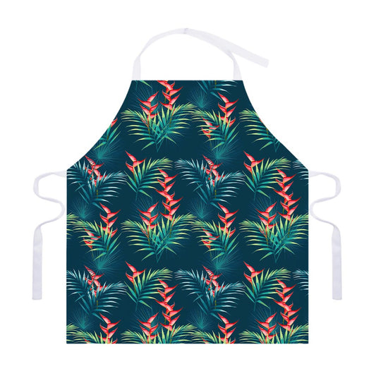 Tropical Plants Hawaii Pattern Print Adjustable Apron