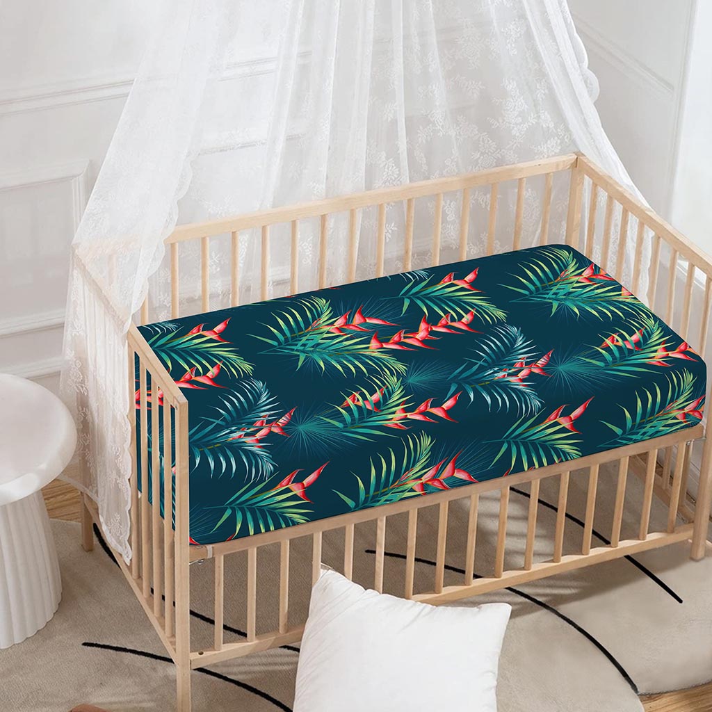 Tropical Plants Hawaii Pattern Print Baby Crib Sheet