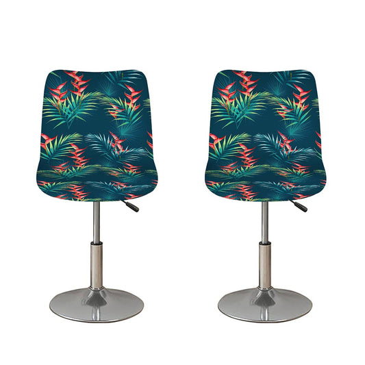 Tropical Plants Hawaii Pattern Print Bar Stool Covers