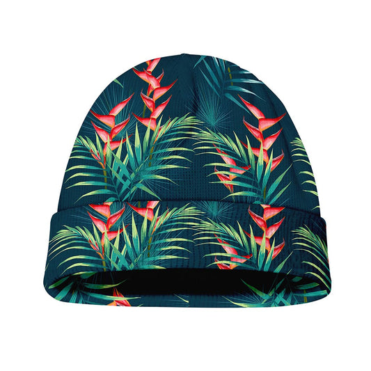 Tropical Plants Hawaii Pattern Print Beanie