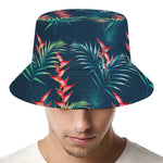 Tropical Plants Hawaii Pattern Print Bucket Hat