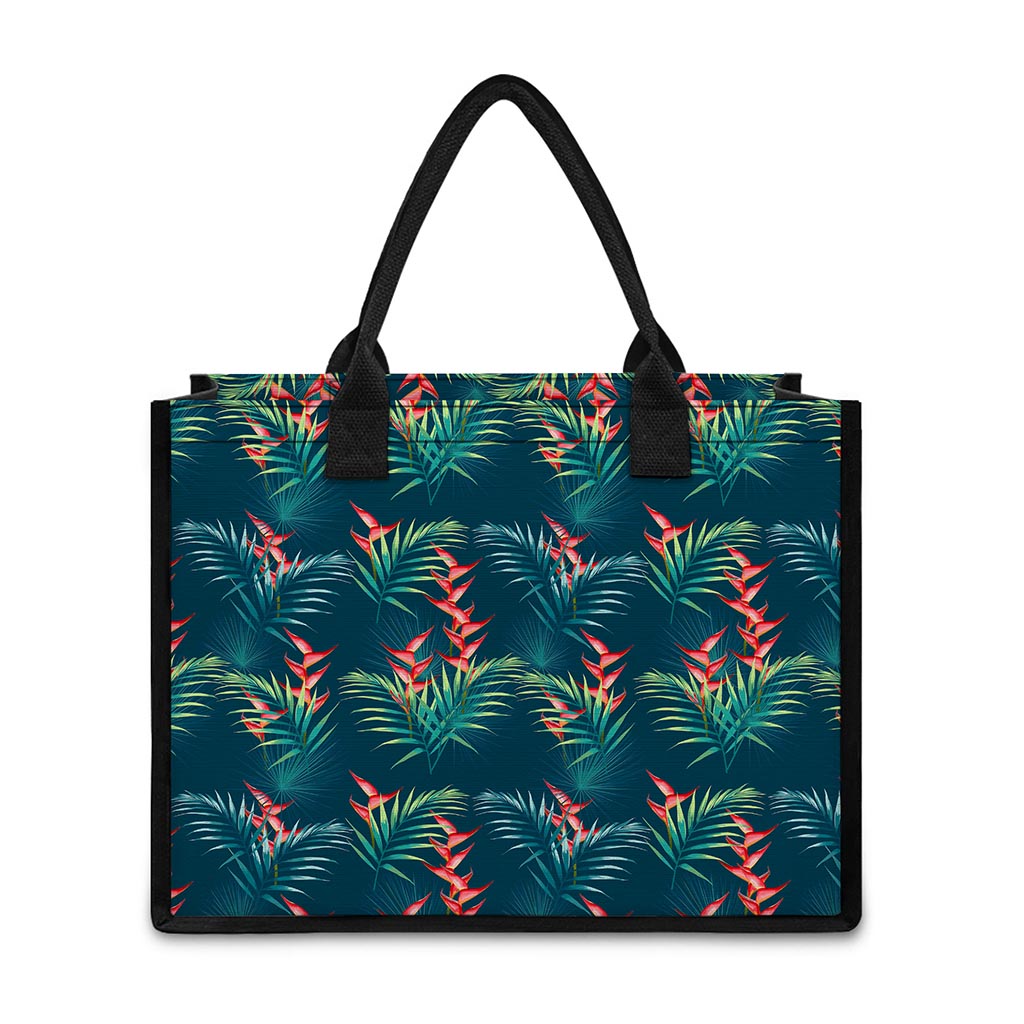 Tropical Plants Hawaii Pattern Print Canvas Tote Bag