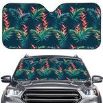 Tropical Plants Hawaii Pattern Print Car Windshield Sun Shade
