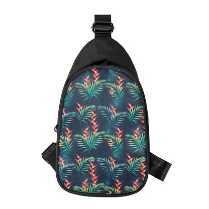 Tropical Plants Hawaii Pattern Print Chest Bag