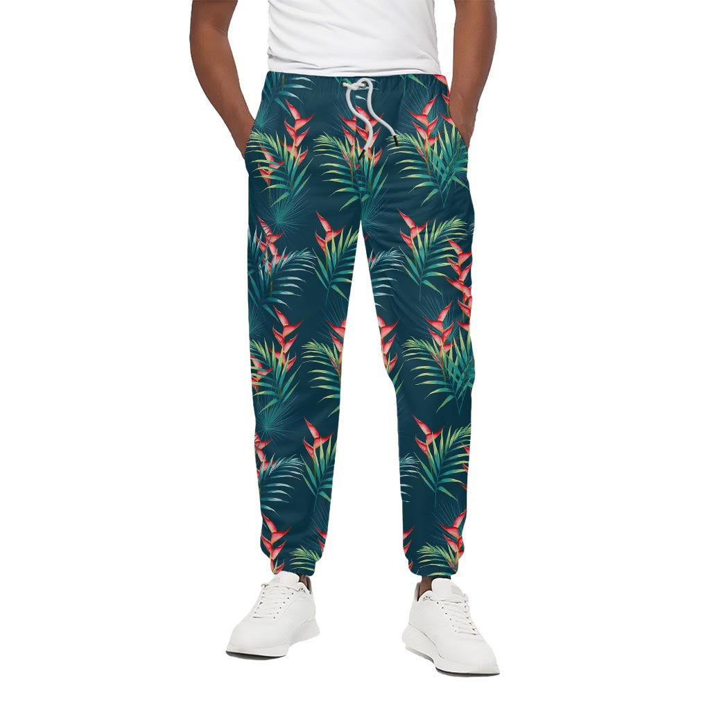 Tropical Plants Hawaii Pattern Print Cotton Pants