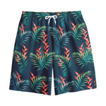 Tropical Plants Hawaii Pattern Print Cotton Shorts