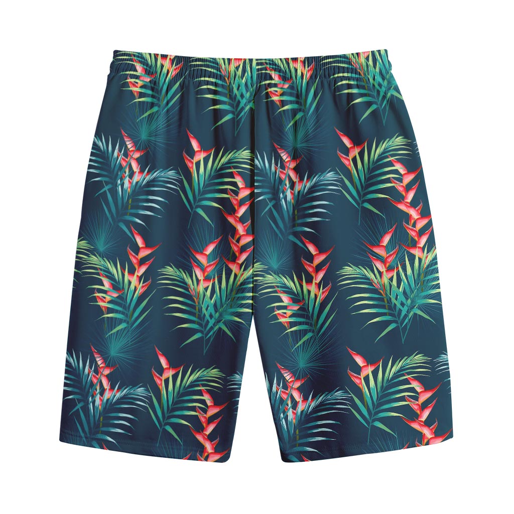 Tropical Plants Hawaii Pattern Print Cotton Shorts