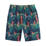 Tropical Plants Hawaii Pattern Print Cotton Shorts