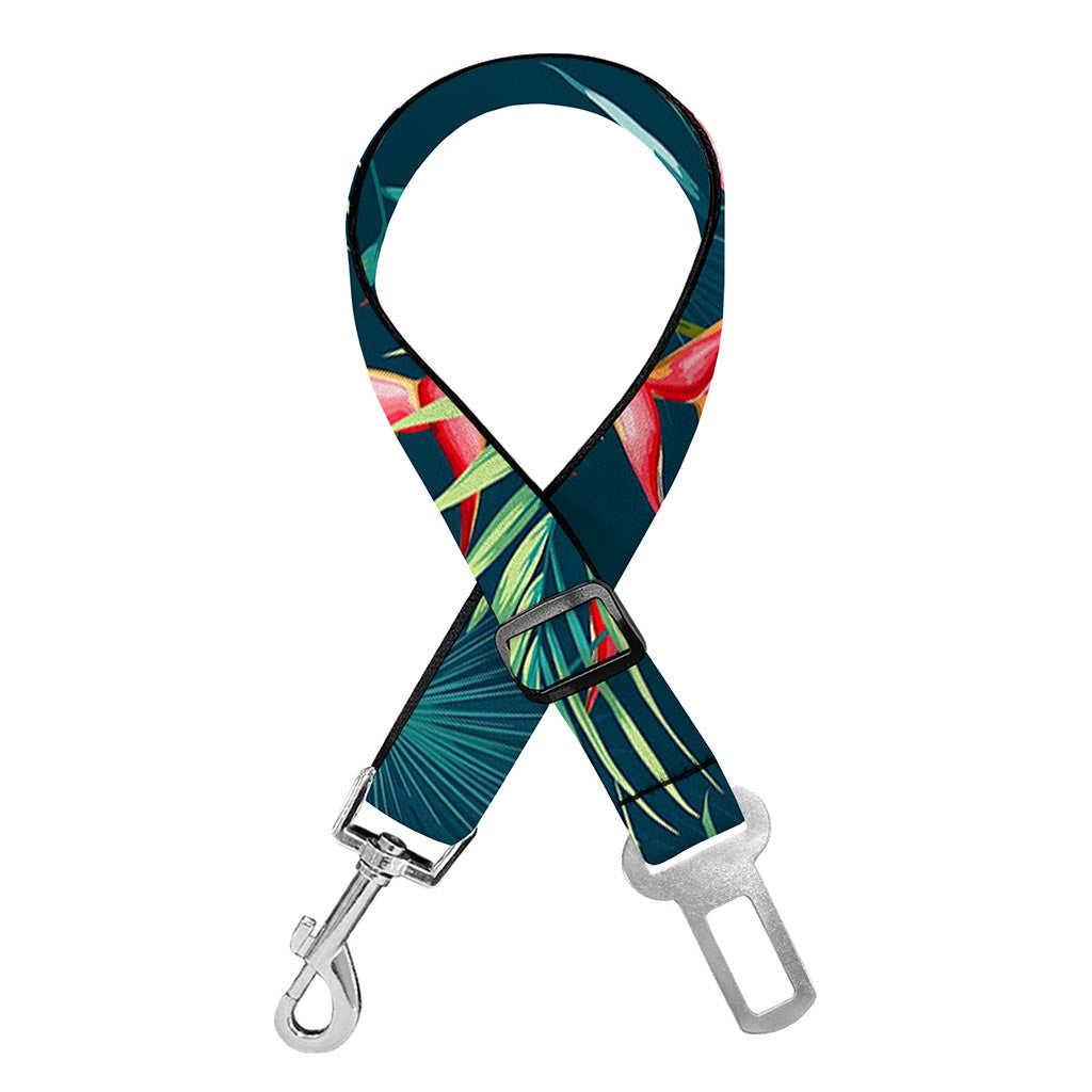 Tropical Plants Hawaii Pattern Print Dog Seat Belt