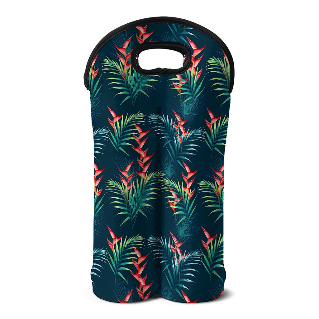 Tropical Plants Hawaii Pattern Print Double Neoprene Wine Tote