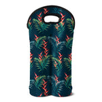 Tropical Plants Hawaii Pattern Print Double Neoprene Wine Tote