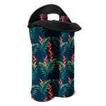 Tropical Plants Hawaii Pattern Print Double Neoprene Wine Tote