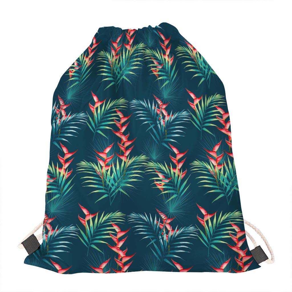 Tropical Plants Hawaii Pattern Print Drawstring Bag