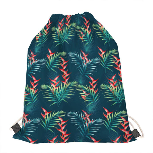 Tropical Plants Hawaii Pattern Print Drawstring Bag
