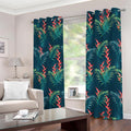 Tropical Plants Hawaii Pattern Print Extra Wide Grommet Curtains