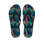 Tropical Plants Hawaii Pattern Print Flip Flops