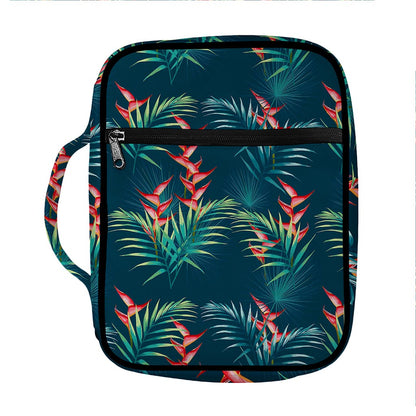 Tropical Plants Hawaii Pattern Print Front Pocket Bible Bag