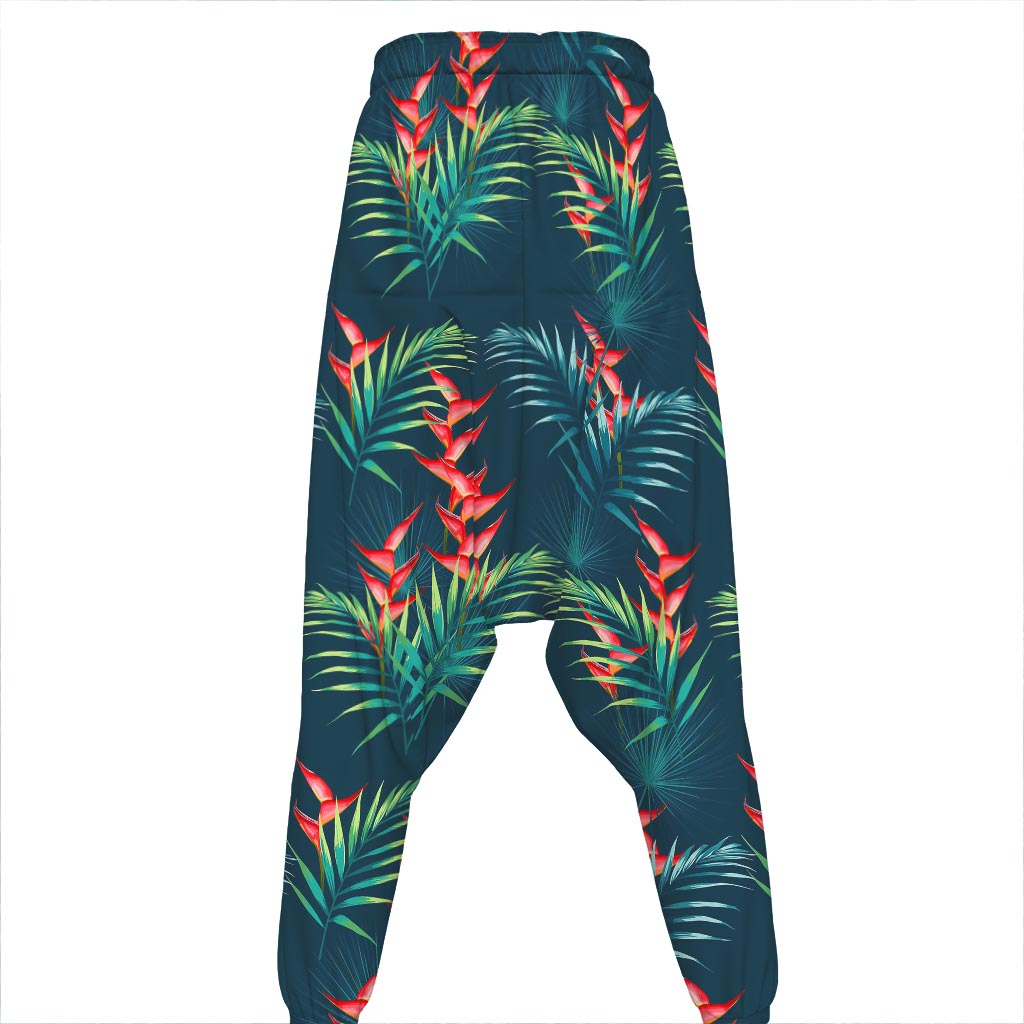 Tropical Plants Hawaii Pattern Print Hammer Pants
