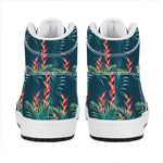 Tropical Plants Hawaii Pattern Print High Top Leather Sneakers