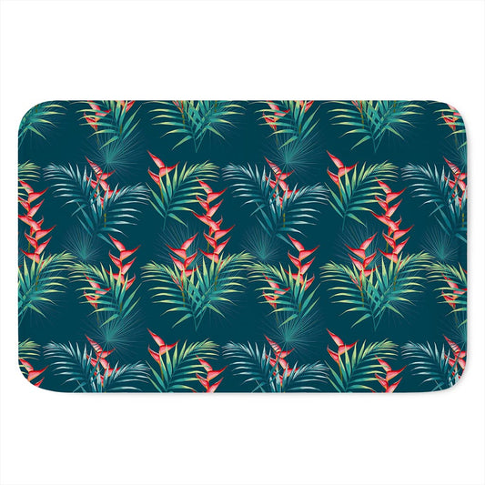 Tropical Plants Hawaii Pattern Print Indoor Door Mat