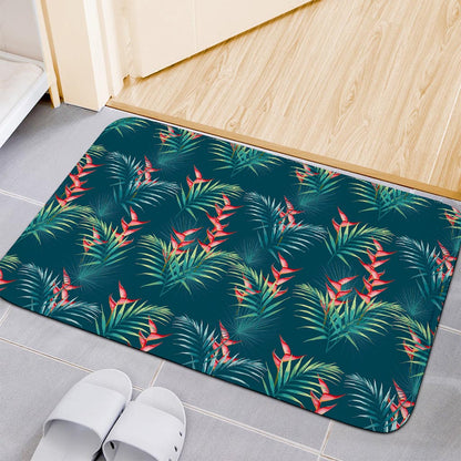 Tropical Plants Hawaii Pattern Print Indoor Door Mat