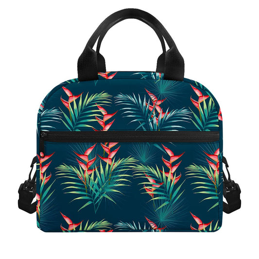 Tropical Plants Hawaii Pattern Print Insulated Lunch Bag