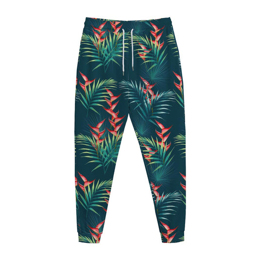 Tropical Plants Hawaii Pattern Print Jogger Pants