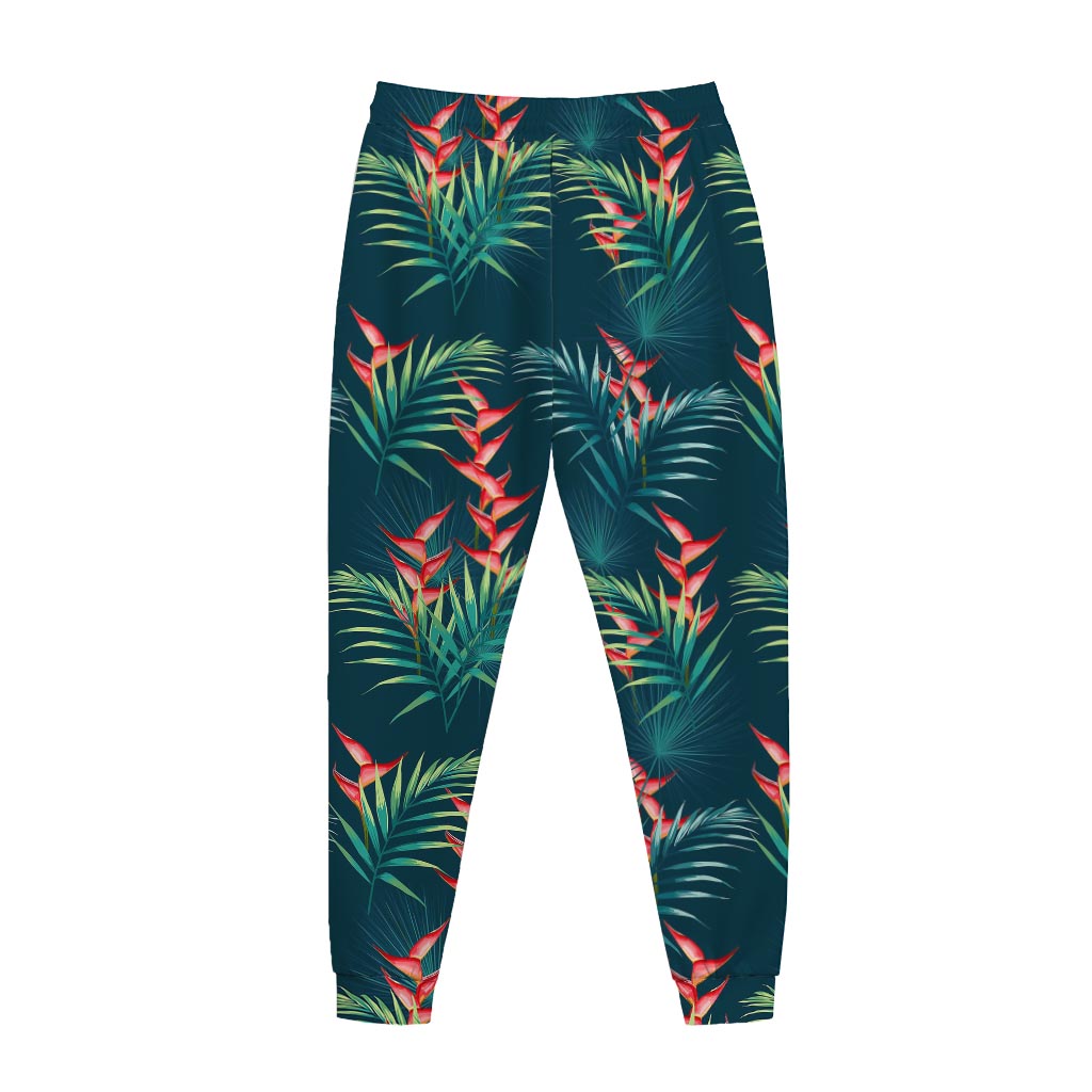 Tropical Plants Hawaii Pattern Print Jogger Pants
