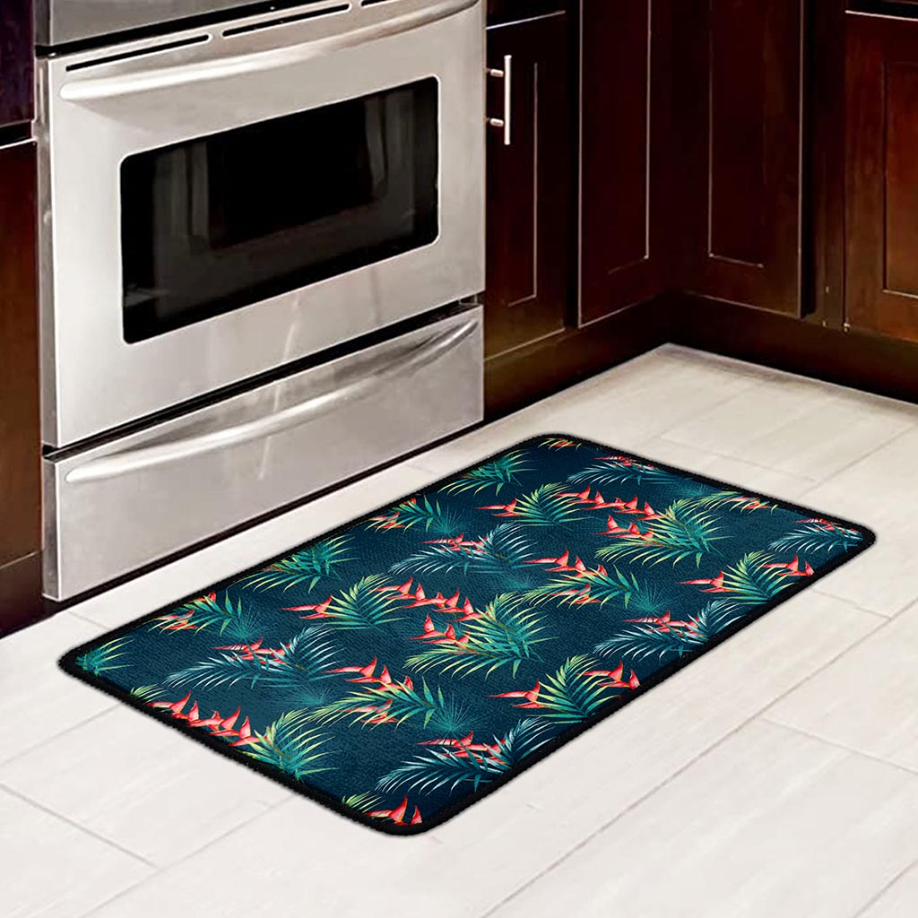 Tropical Plants Hawaii Pattern Print Kitchen Mat