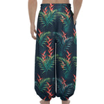 Tropical Plants Hawaii Pattern Print Lantern Pants