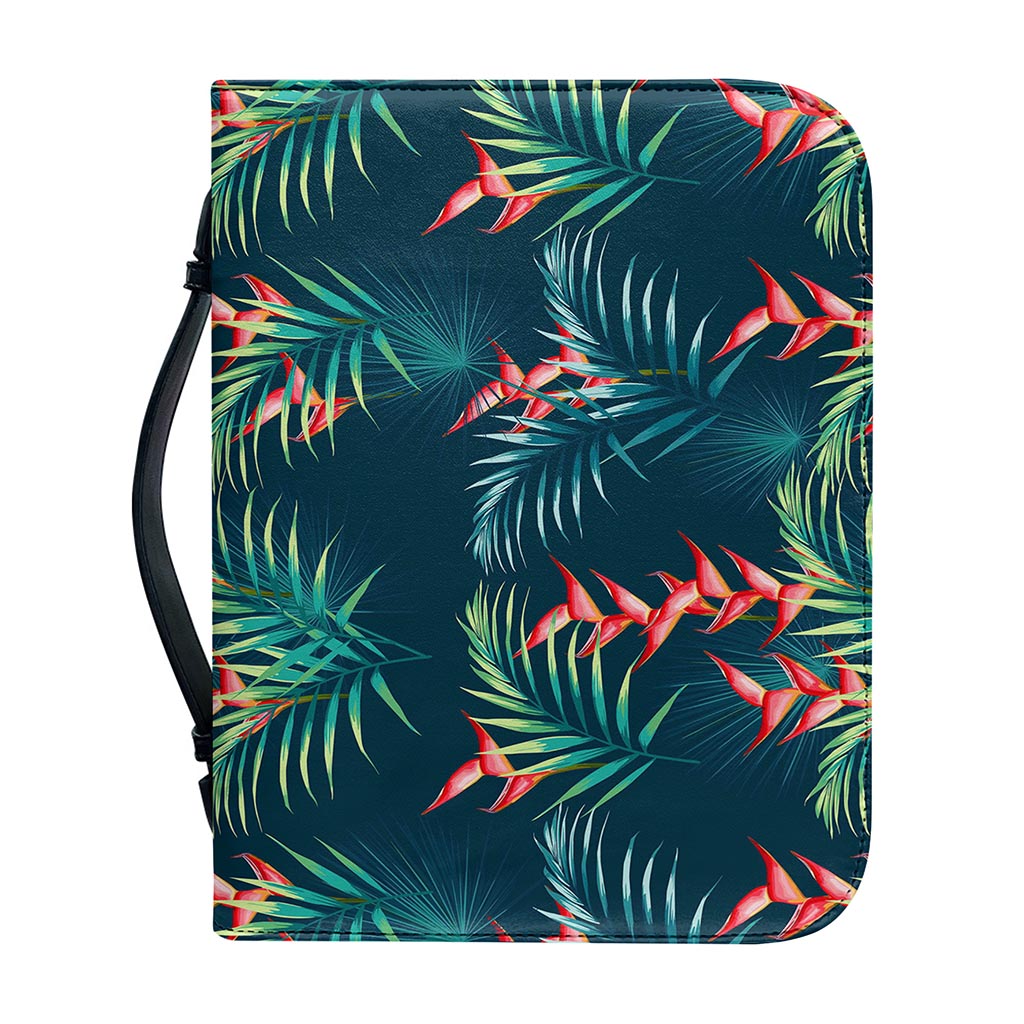 Tropical Plants Hawaii Pattern Print Leather Bible Cover