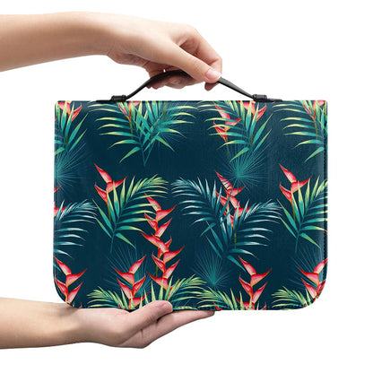 Tropical Plants Hawaii Pattern Print Leather Bible Cover