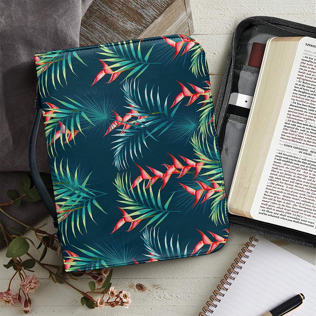 Tropical Plants Hawaii Pattern Print Leather Bible Cover