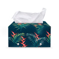 Tropical Plants Hawaii Pattern Print Leather Tissue Box Cover
