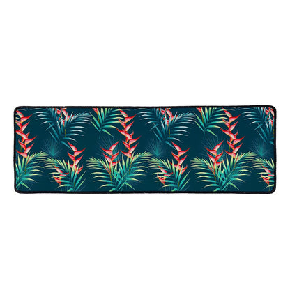 Tropical Plants Hawaii Pattern Print Long Kitchen Mat