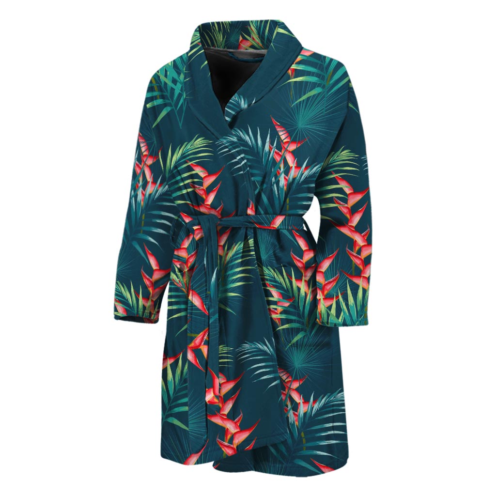 Tropical Plants Hawaii Pattern Print Men's Bathrobe