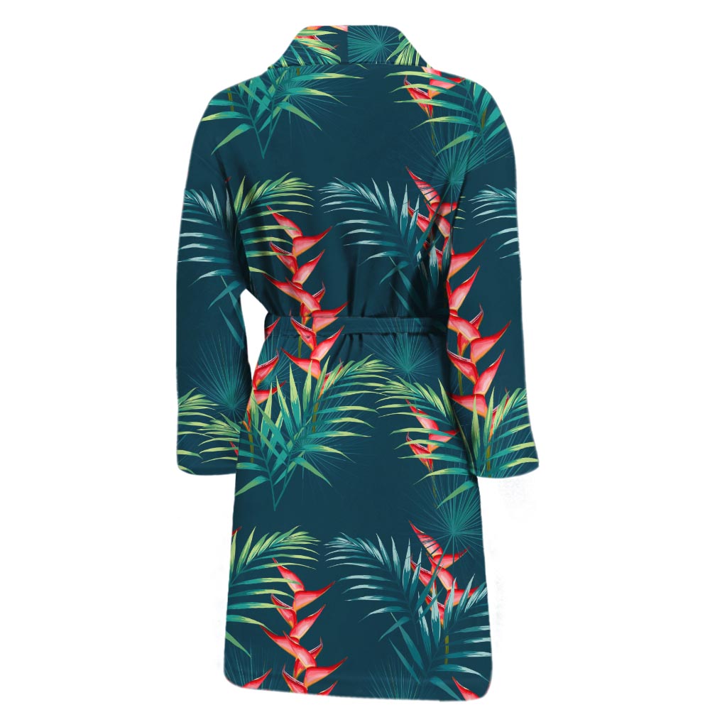 Tropical Plants Hawaii Pattern Print Men's Bathrobe