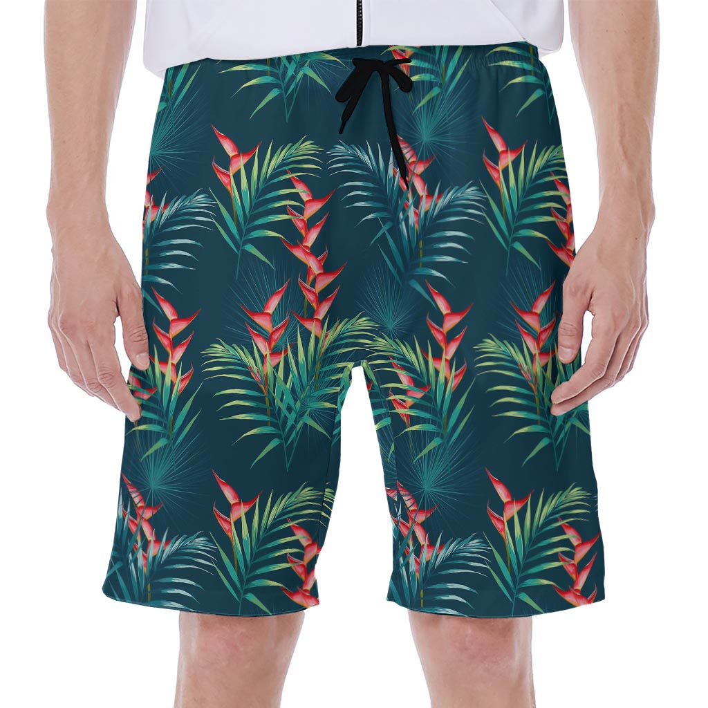 Tropical Plants Hawaii Pattern Print Men's Beach Shorts