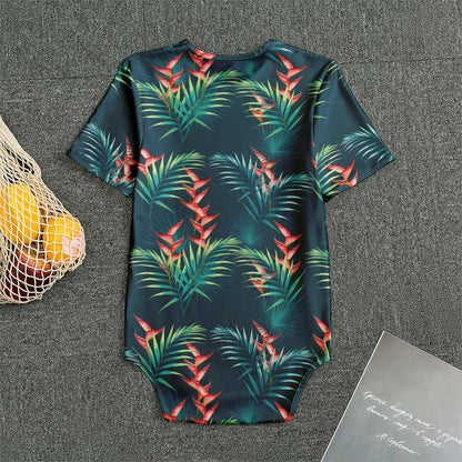 Tropical Plants Hawaii Pattern Print Men's Bodysuit