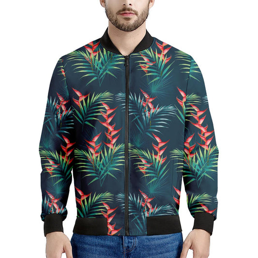 Tropical Plants Hawaii Pattern Print Men's Bomber Jacket