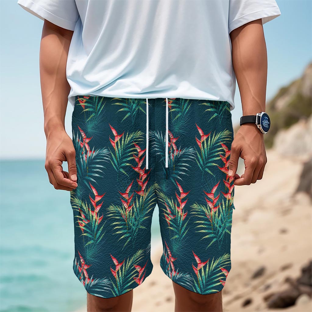 Tropical Plants Hawaii Pattern Print Men's Cargo Shorts