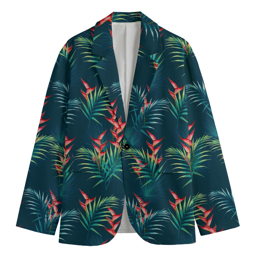 Tropical Plants Hawaii Pattern Print Men's Cotton Blazer