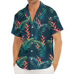 Tropical Plants Hawaii Pattern Print Men's Deep V-Neck Shirt