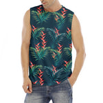Tropical Plants Hawaii Pattern Print Men's Fitness Tank Top