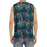 Tropical Plants Hawaii Pattern Print Men's Fitness Tank Top