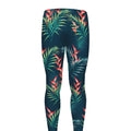 Tropical Plants Hawaii Pattern Print Men's Leggings