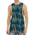 Tropical Plants Hawaii Pattern Print Men's Muscle Tank Top