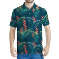Tropical Plants Hawaii Pattern Print Men's Polo Shirt