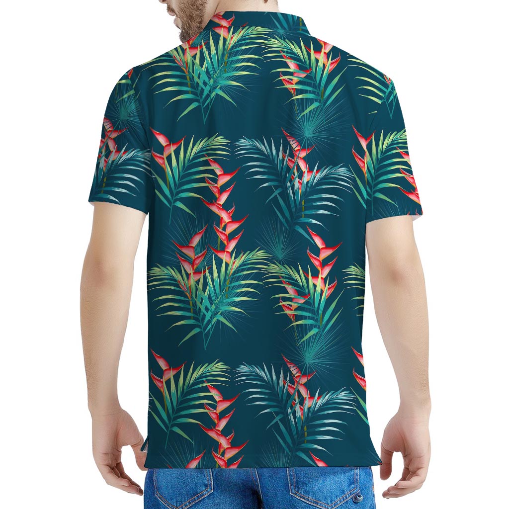 Tropical Plants Hawaii Pattern Print Men's Polo Shirt