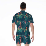 Tropical Plants Hawaii Pattern Print Men's Rompers